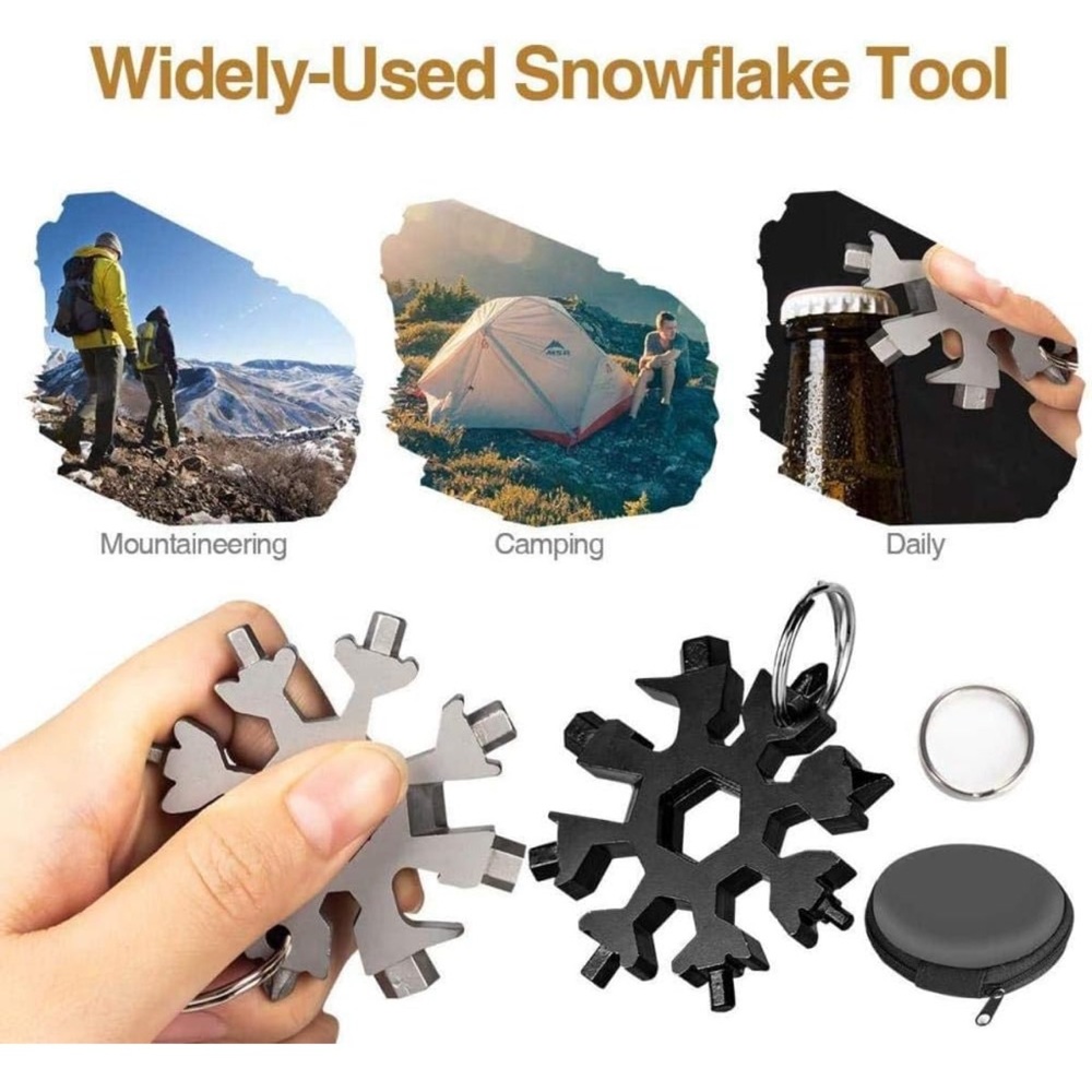 Snowflake Multitool 18 In 1 Tool,Stainless Steel Multi-Tool - Gold - Picture 7 of 7